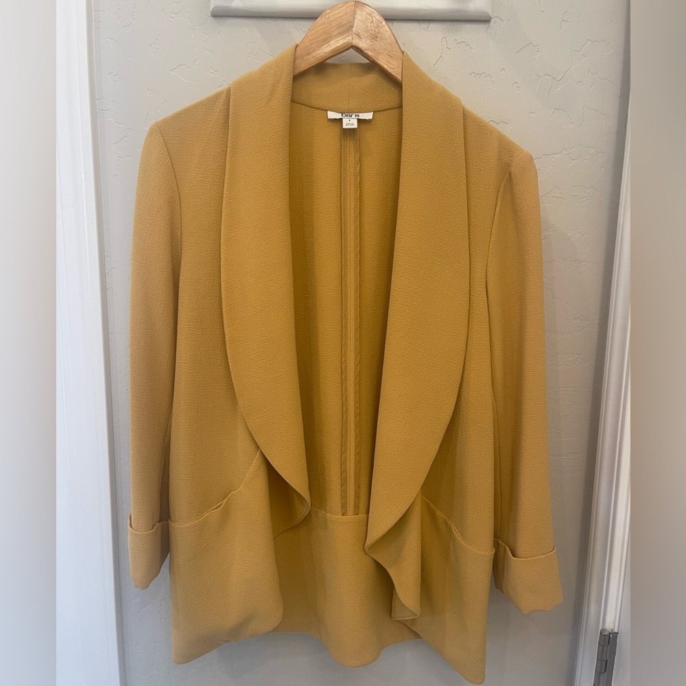 Bar Iii Mustard Open-Front Blazer